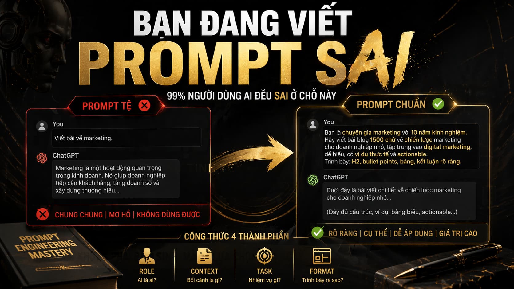 Hướng Dẫn Viết Prompt AI Từ A-Z: Bí Quyết Để AI Không Còn "Ngáo"
